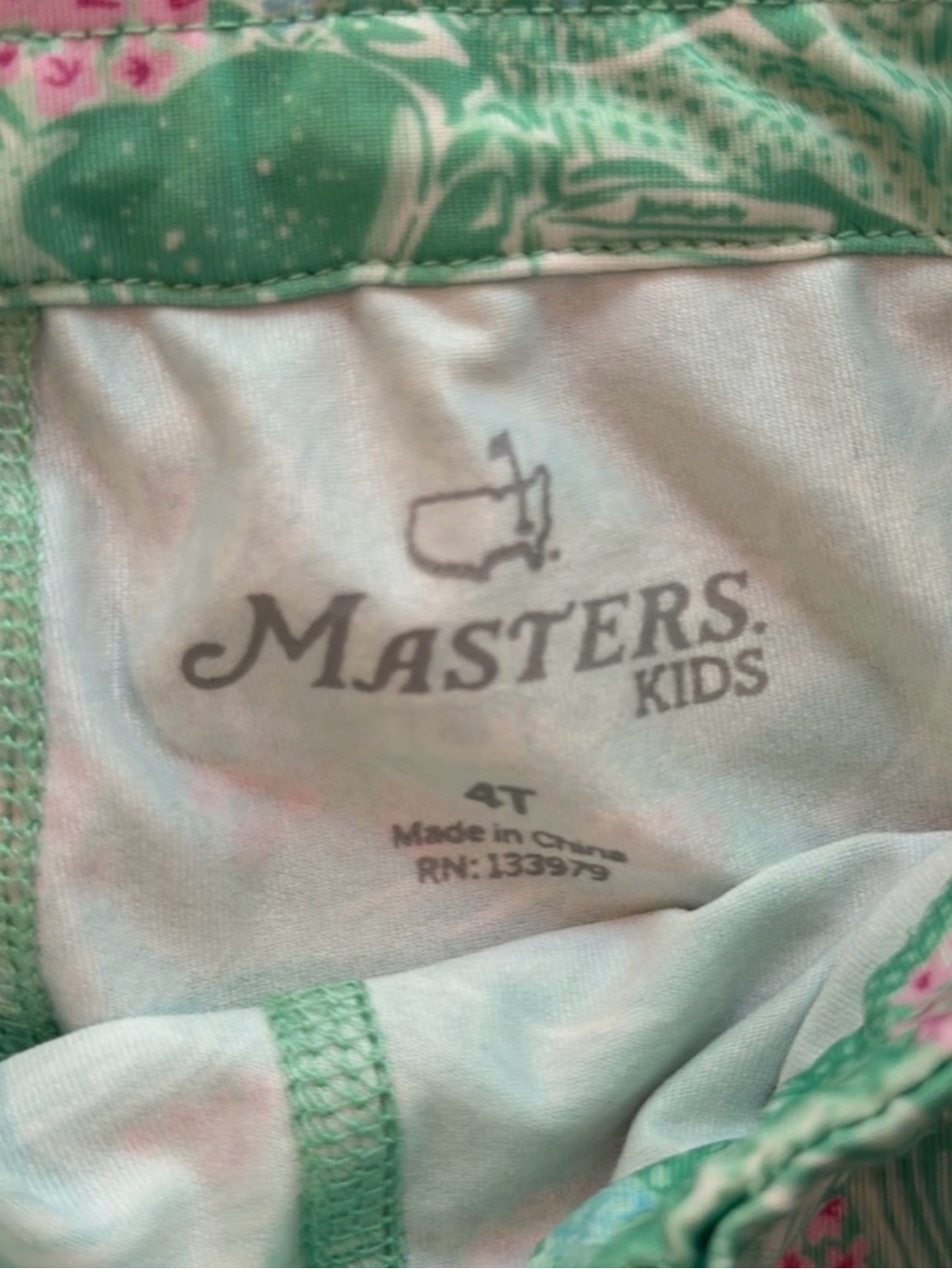Rare Masters Mint Green Patterned Skort with Tiny Pink Accents - Picture 3 of 3